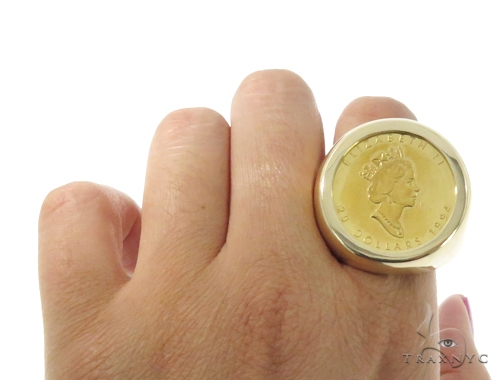 Queen Elizabeth Gold Coin Ring 45398: buy online in NYC