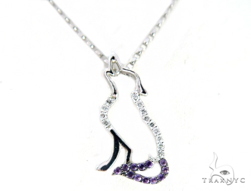 Diamond hot sale wolf necklace