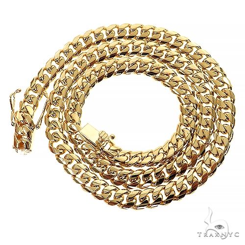 14mm 24k Gold 2024 Plated Cuban Link Chain 16 inch