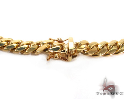 Miami Cuban Chain 18k Yellow Gold 18 Inches 14mm 46089