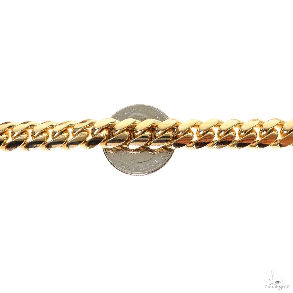 New 18k online yellow gold cuban link chain