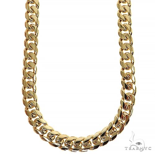 10k Yellow Gold Solid Miami Cuban Link Chain 26 Inches 46291