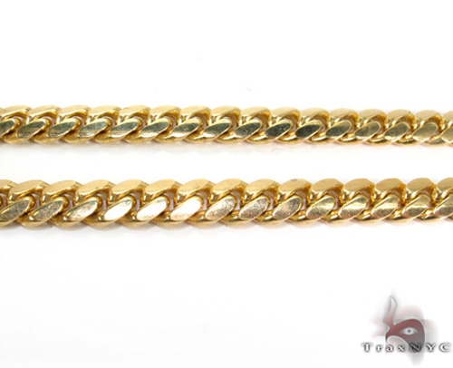 New! top 10kt 6.5mm Gold Curb Link Chain