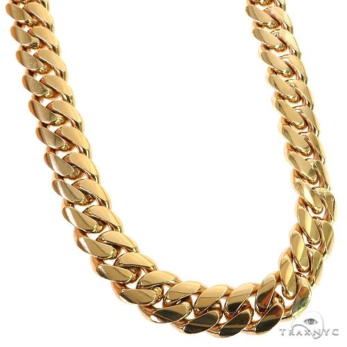Miami Cuban Chain 10k Yellow Gold 38 Inches 12mm 46648: buy online ...