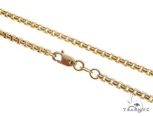 050 Gauge Box Chain Necklace in 14K Solid Gold - 18
