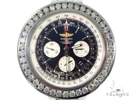 Channel Diamond Breitling Navitimer Watch 49169