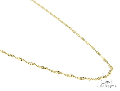 10K Yellow Gold Rope Chain 16 Inches 1mm 49839