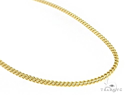 10K Semi Hollow Traxnyc Franco Chain 30 Inches 2.5mm 49868