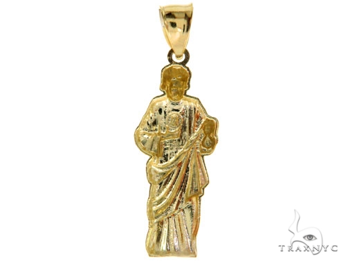 10K Yellow Gold Saint St. Jude Thaddeus Pendant 57107