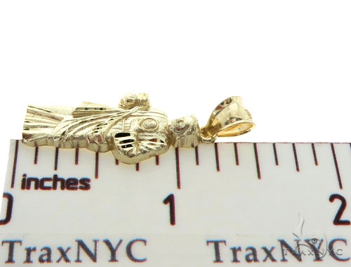 10k Yellow Gold Saint Jude Charm Pendant (1 inch) : 10K Yellow Gold Saint Jude Medallion Pendant Necklace