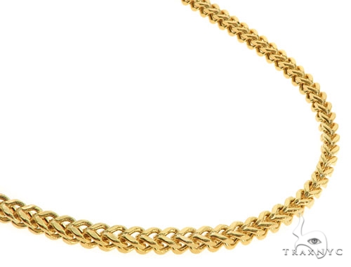 14k Yellow Gold Hollow Franco Link Chain 26 Inches 57294