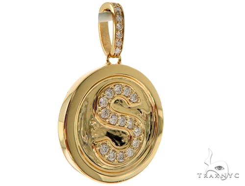 【HYERES LOR】Name 14K tag S initial pendant HYERES LOR】Name 14K tag S initial pendant