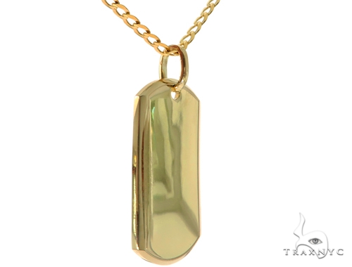 10k gold hotsell dog tag necklace