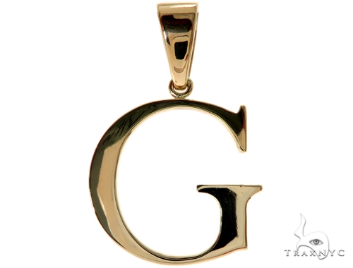 10K Yellow Gold Initial 'G' Pendant 58461: buy online in Best