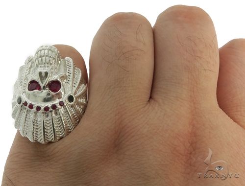 ON SALE Indian skull ring on sale handmade in sterling silver