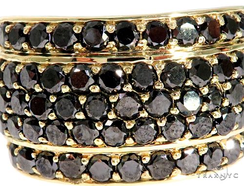 【R&B】BLACK DIAMOND 18K Gold Zig Zag Black Diamond Stacking Ring | Sethi Couture
