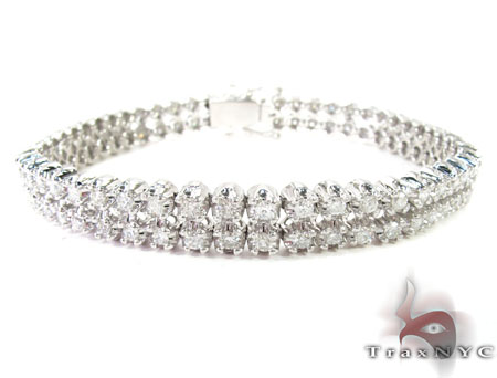 2 row on sale diamond bracelet