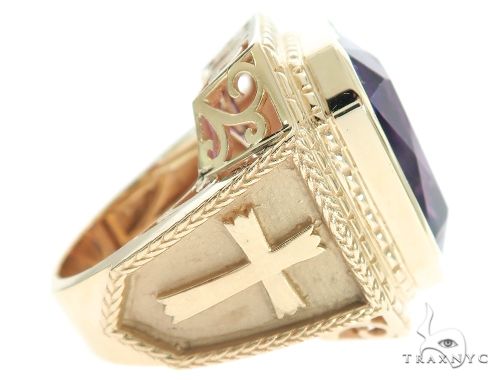 14K Yellow Gold Holy Amethyst Ring 63353: buy online in NYC. Best