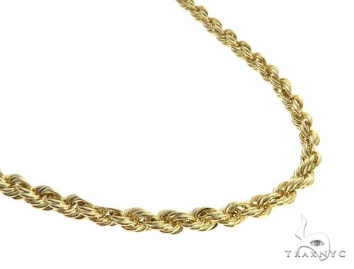 10K Yellow Gold Hollow Rope Link Chain 22 Inches 4mm 63392: buy
