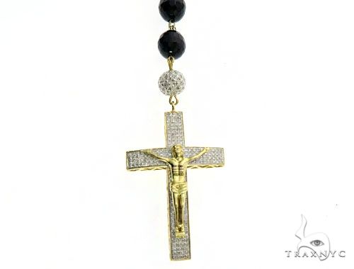 Amazon.com: Religious Jewelry by LABLINGZ 10K Two-Tone Yellow Gold Rosary  Prayer Cross Necklace (16.0) : Clothing, Shoes & Jewelry