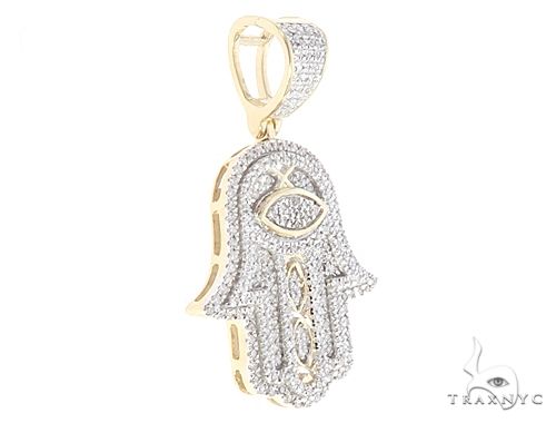 10K Gold Diamond Hamsa Pendant 63618: buy online in NYC. Best price at  TRAXNYC.