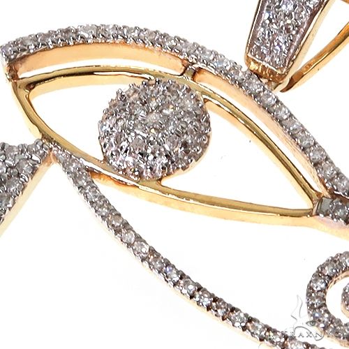 10K Gold Micro Pave Diamond Egyptian Bedouin Evil Eye Charm