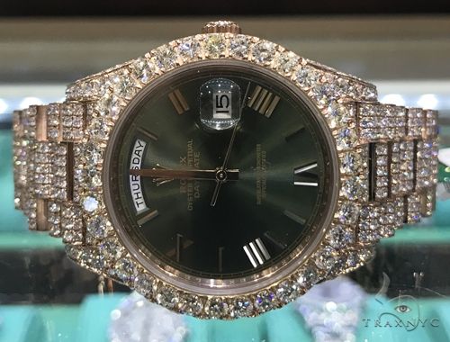 Rolex full best sale diamond watch price