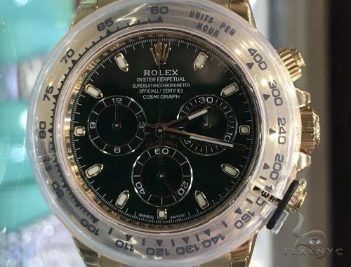 18K Yellow Gold Green Dial Daytona Rolex Watch 63901: buy online