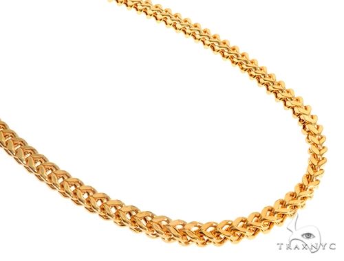 22K Yellow Gold Hollow Franco Link Chain 26 Inches 63925