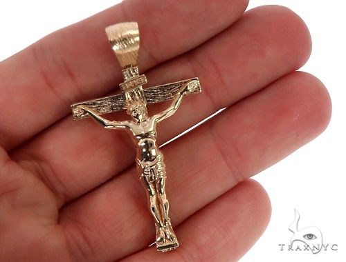 14k jesus shop cross pendant