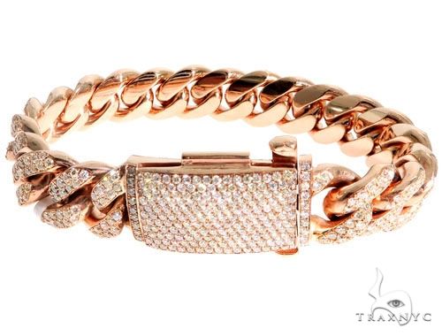 14K Gold Diamond Bracelet With Custom Lock 63946: buy online in