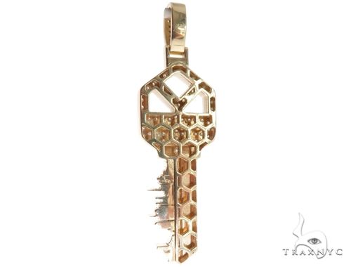 Custom Tokyo Skyline Key Diamond Pendant 64015