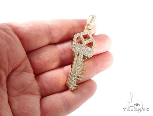 Custom Tokyo Skyline Key Diamond Pendant 64015