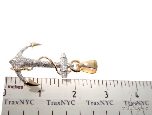 Flower Set Diamonds Anchor Charm Pendant 64073: buy online