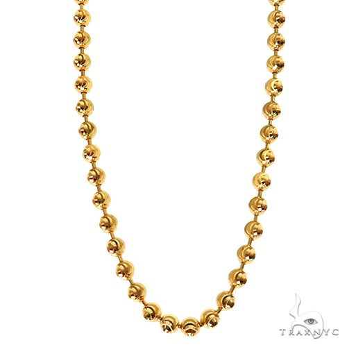 14K Yellow Gold Moon Cut Link Chain 3mm 28 Inches 64211