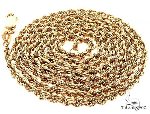 10kt yellow gold rope chain popular