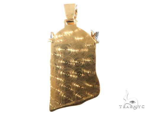 14k Yellow Gold Jesus Pendant with Crown of Stars 64635: buy