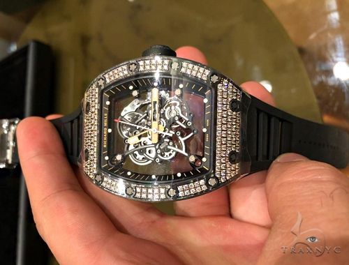 Richard Mille RM055 Bubba Watson Carbon TPT 200 Med Diamonds Set