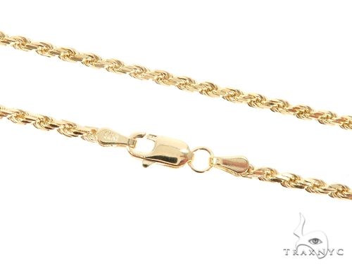 14k Yellow Gold Diamond Cut Solid Rope Chain 22 Inches 2.5mm 64770: buy  online in NYC. Best price at TRAXNYC.