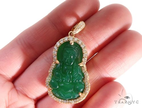 Diamond Jade Buddha Charm 64850: buy online in NYC. Best price at