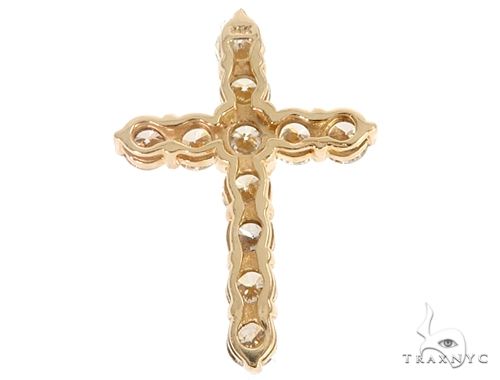 14k Yellow Gold Diamond Cross Pendant 64924: buy online in NYC
