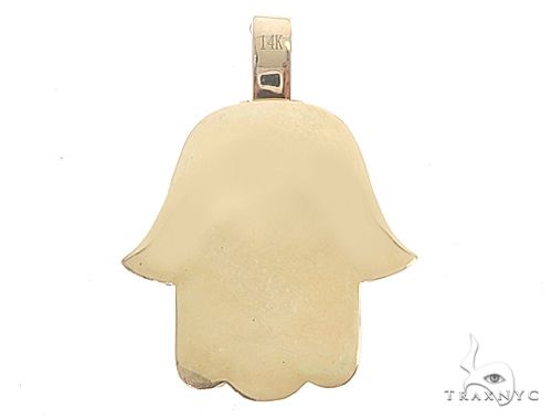 14k Yellow Gold Diamond Hamsa Pendant 64955: buy online in