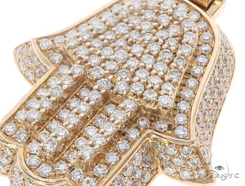 14k Yellow Gold Diamond Hamsa Pendant 64955: buy online in