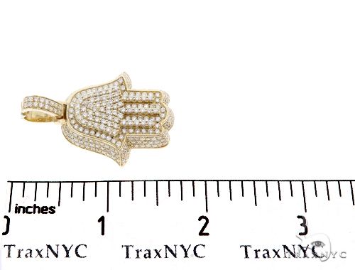 ネックレス・ペンダント Numbering Four Tier Strap Necklace #5769 4BFT310 14K Gold Diamond Hamsa Pendant 65843: buy online in NYC