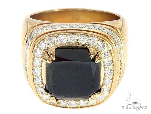 14k White Gold Men''s Black Diamond Cross Fashion Ring 2.75 Ct at Rs 75000  in Surat