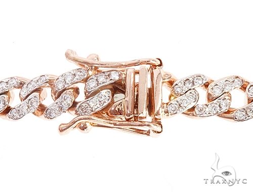14k Rose Gold Diamond Miami Cuban Link Chain 65094: buy online in