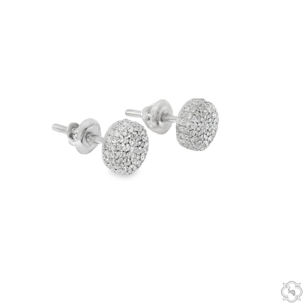 10K Gold Round Shape Diamond Stud Earrings 65147: buy online in