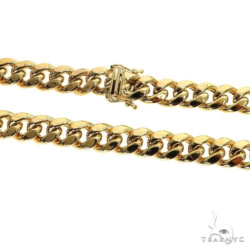 Miami Cuban Chain Hollow 14K Yellow Gold 24 Inches 9mm 65168: buy
