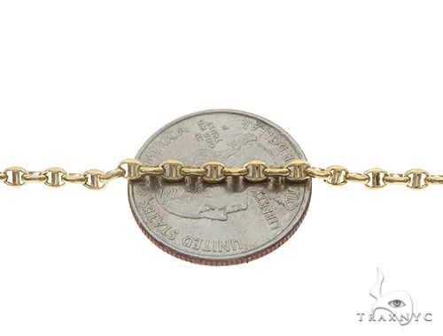 Ritastephens 14K イエローゴールド マリナーリンク フットチェーン アンクレット ブレスレット チェーンネックレス (1.7mm 3.