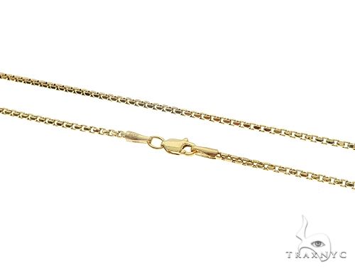 10K Yellow Gold Hollow Box Link Chain 28 Inches 65290